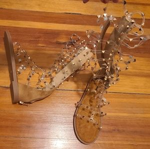studded gladiator sandals